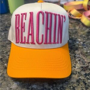 Beachin' Cream and Orange Women's Cap